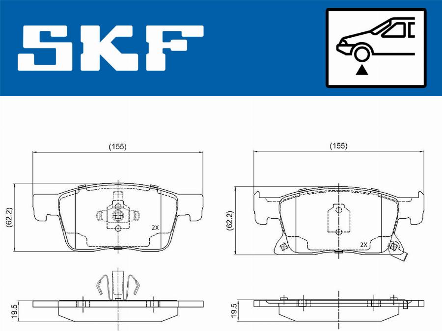 SKF VKBP 80409 A - Bremžu uzliku kompl., Disku bremzes www.autospares.lv