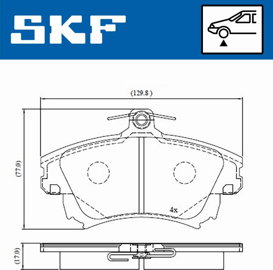 SKF VKBP 80404 A - Brake Pad Set, disc brake www.autospares.lv