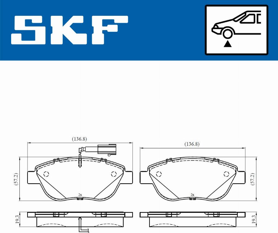 SKF VKBP 80408 E - Bremžu uzliku kompl., Disku bremzes autospares.lv