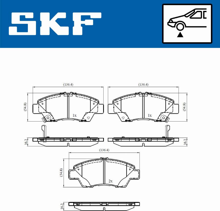 SKF VKBP 80403 A - Bremžu uzliku kompl., Disku bremzes www.autospares.lv