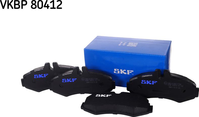 SKF VKBP 80412 - Brake Pad Set, disc brake www.autospares.lv