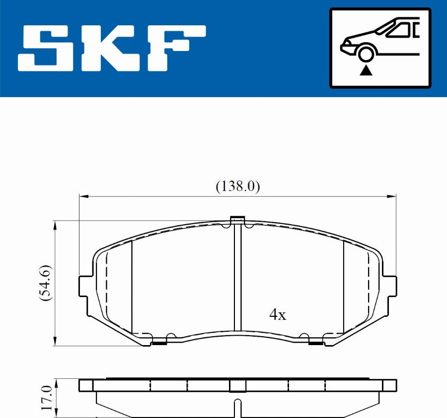 SKF VKBP 80417 A - Bremžu uzliku kompl., Disku bremzes www.autospares.lv