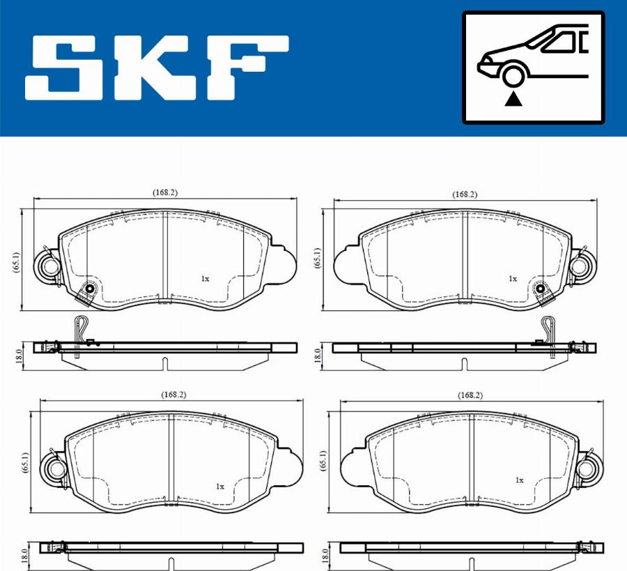 SKF VKBP 80489 A - Bremžu uzliku kompl., Disku bremzes autospares.lv