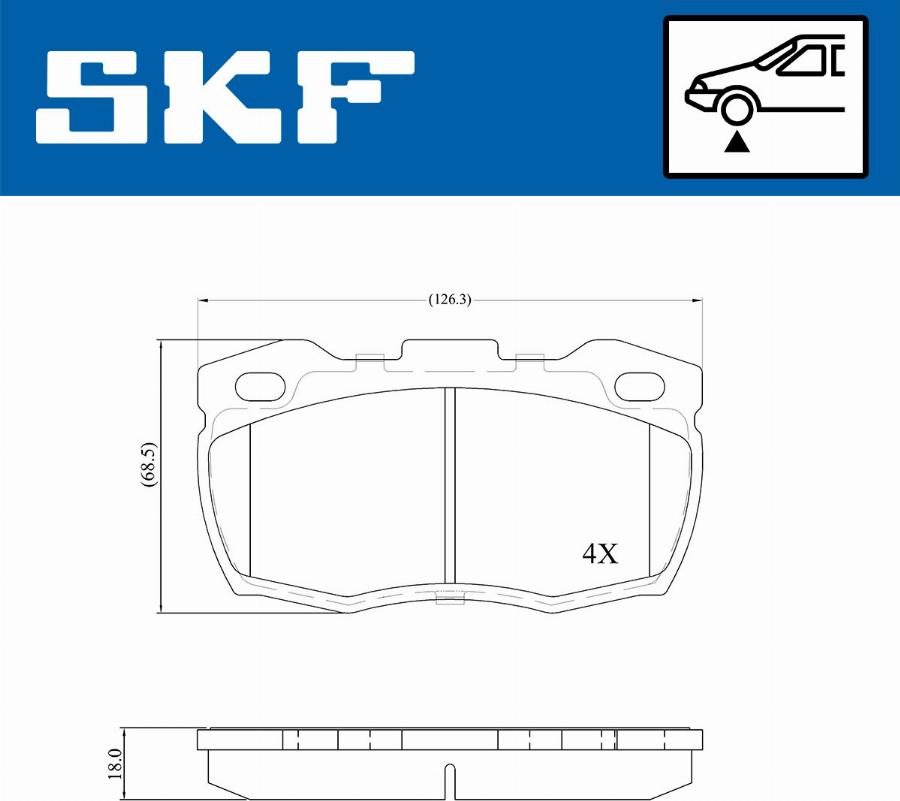 SKF VKBP 80435 - Bremžu uzliku kompl., Disku bremzes www.autospares.lv