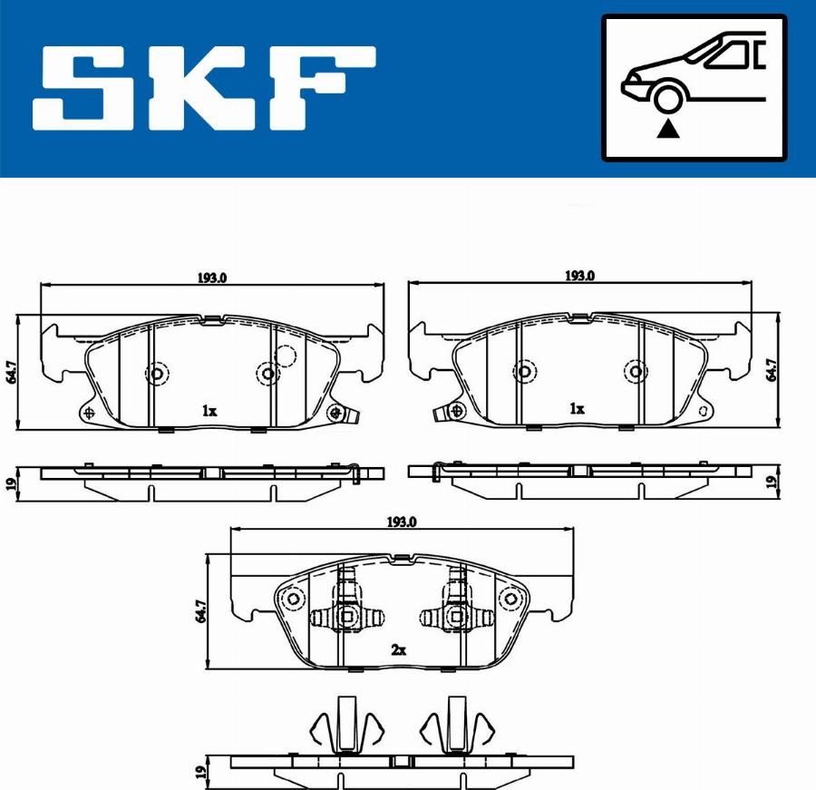 SKF VKBP 80433 A - Bremžu uzliku kompl., Disku bremzes www.autospares.lv