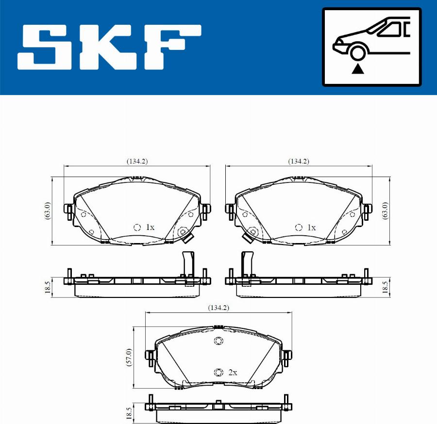 SKF VKBP 80429 A - Bremžu uzliku kompl., Disku bremzes www.autospares.lv