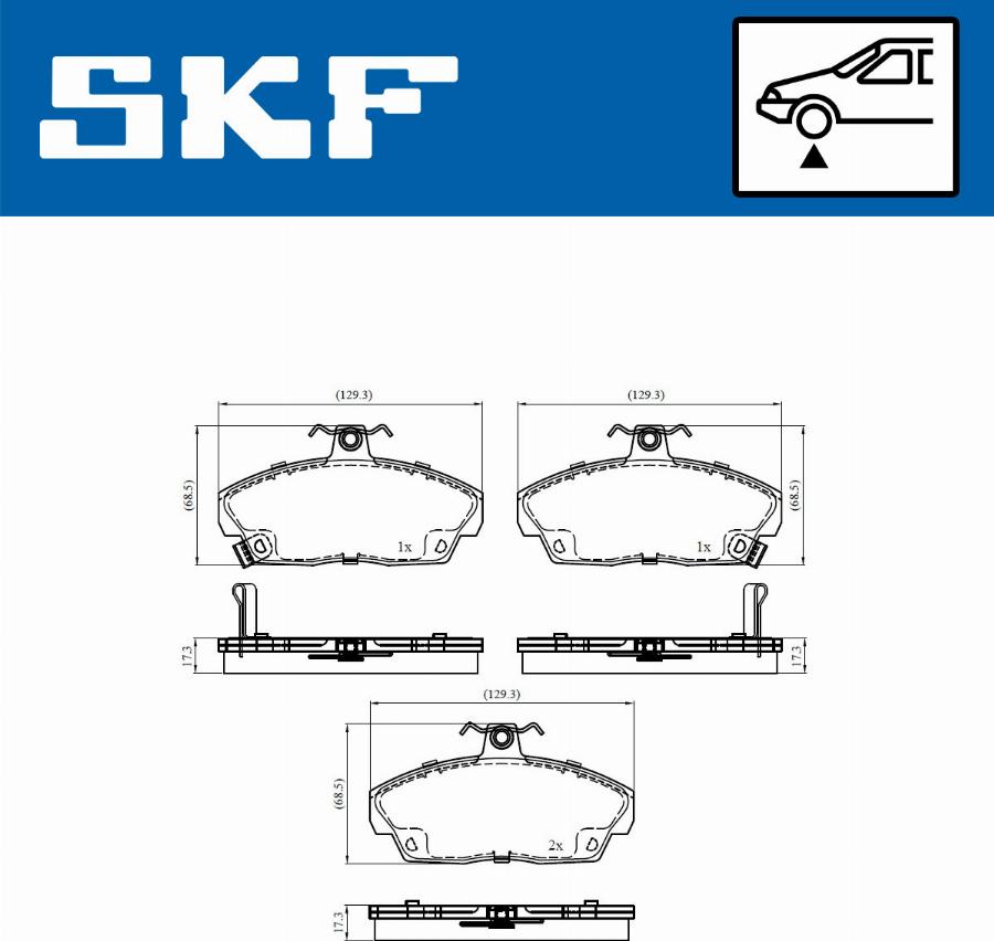 SKF VKBP 80479 A - Тормозные колодки, дисковые, комплект www.autospares.lv