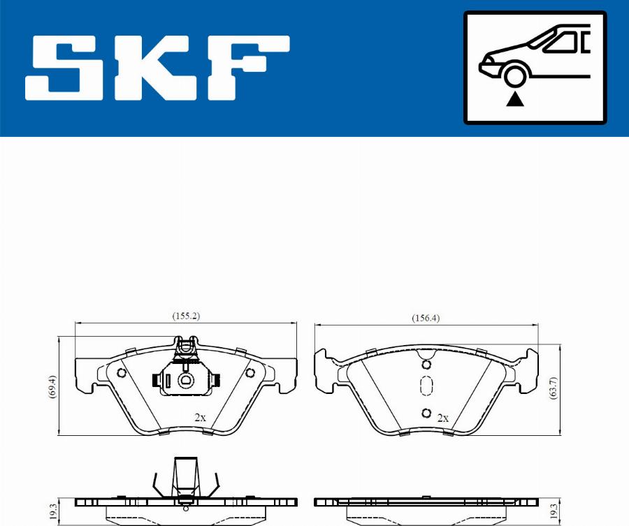 SKF VKBP 80474 - Bremžu uzliku kompl., Disku bremzes www.autospares.lv