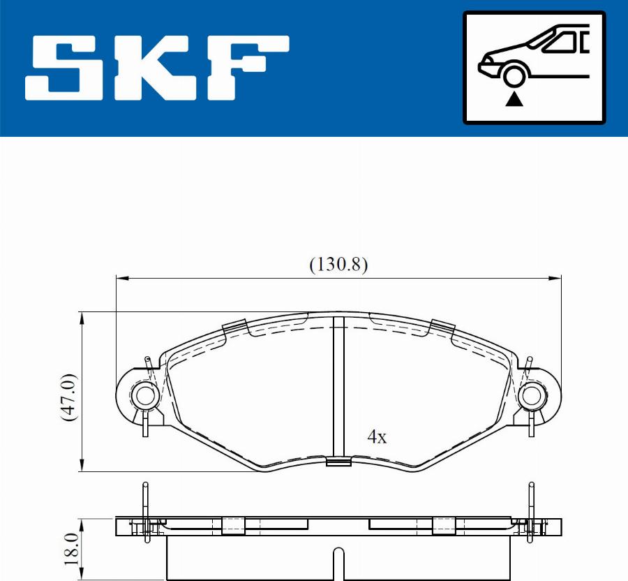 SKF VKBP 80470 - Тормозные колодки, дисковые, комплект www.autospares.lv