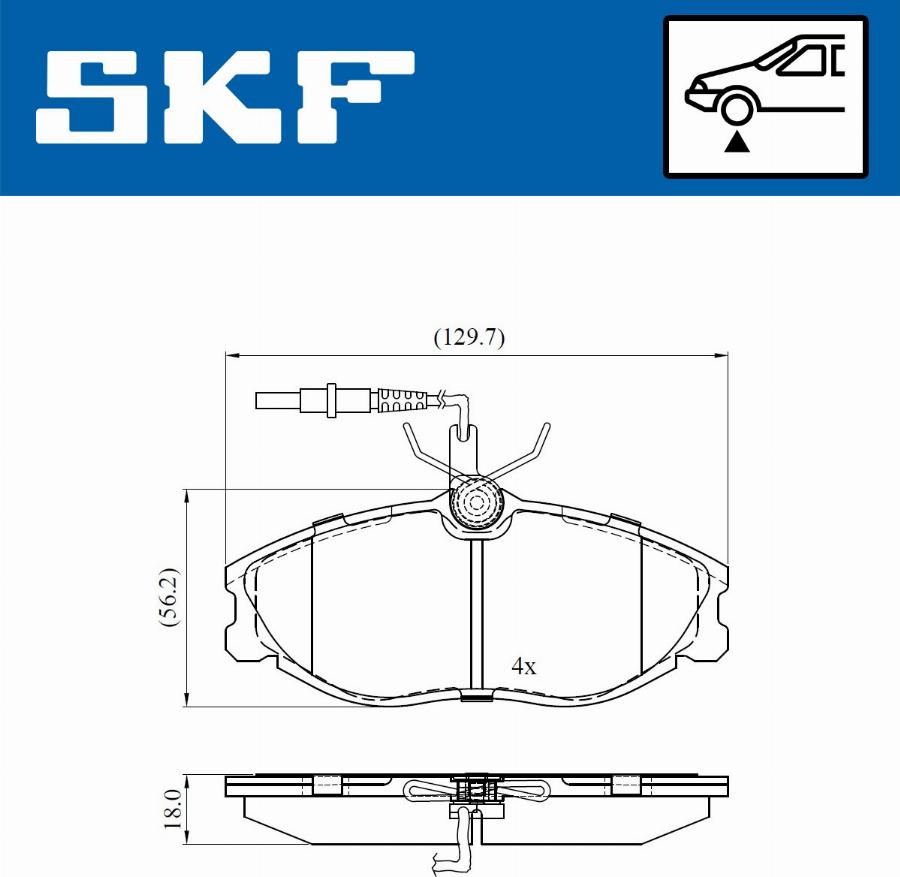 SKF VKBP 80477 E - Bremžu uzliku kompl., Disku bremzes www.autospares.lv