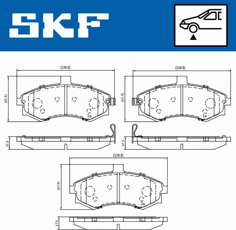 SKF VKBP 80591 A - Bremžu uzliku kompl., Disku bremzes autospares.lv