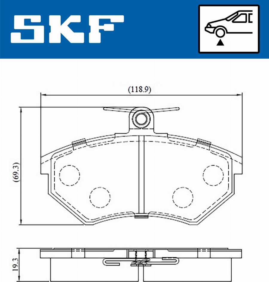 SKF VKBP 80598 - Bremžu uzliku kompl., Disku bremzes www.autospares.lv