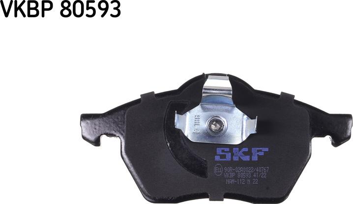 SKF VKBP 80593 - Тормозные колодки, дисковые, комплект www.autospares.lv