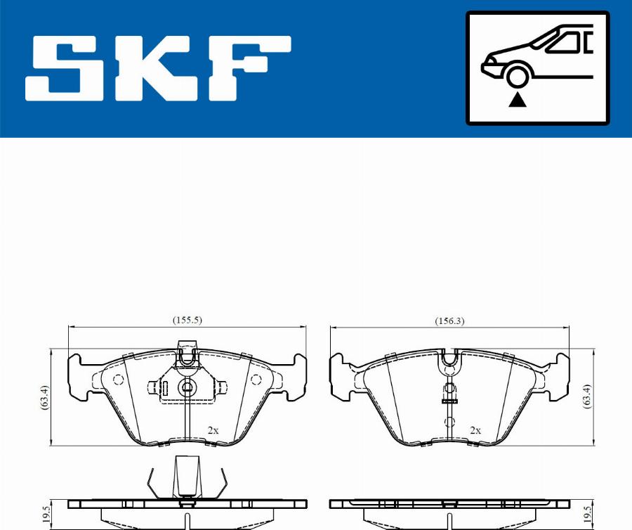 SKF VKBP 80548 - Bremžu uzliku kompl., Disku bremzes autospares.lv