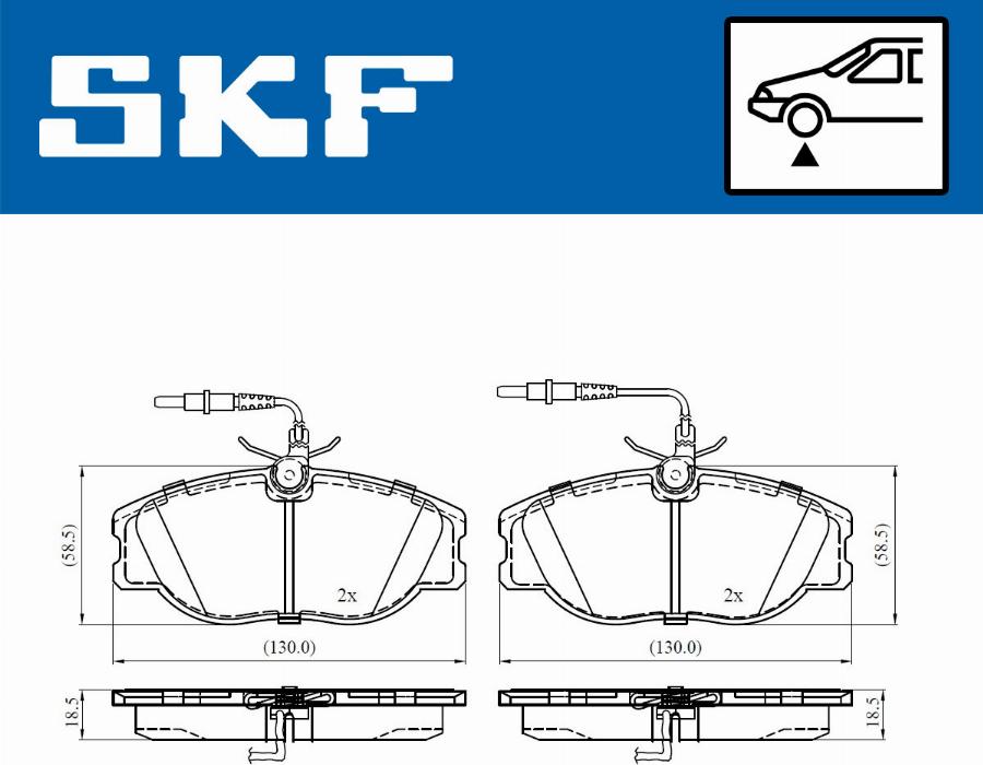 SKF VKBP 80543 E - Brake Pad Set, disc brake www.autospares.lv