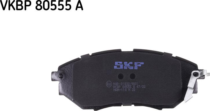 SKF VKBP 80555 A - Brake Pad Set, disc brake www.autospares.lv