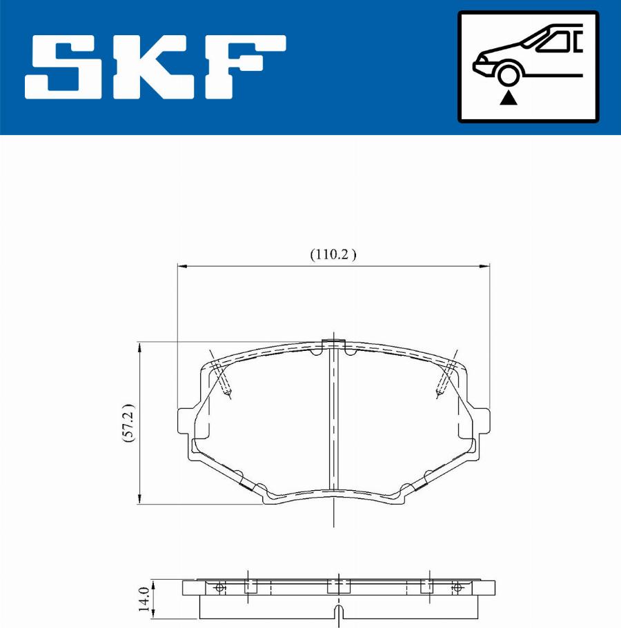 SKF VKBP 80564 A - Bremžu uzliku kompl., Disku bremzes www.autospares.lv