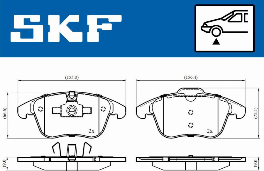 SKF VKBP 80503 - Bremžu uzliku kompl., Disku bremzes www.autospares.lv