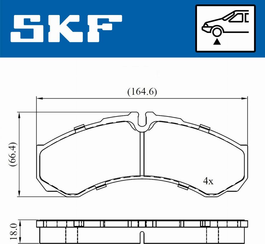 SKF VKBP 80507 - Bremžu uzliku kompl., Disku bremzes autospares.lv