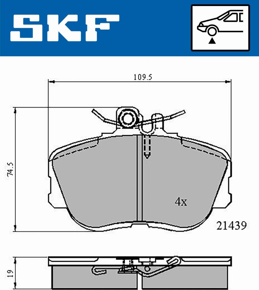 SKF VKBP 80516 - Bremžu uzliku kompl., Disku bremzes autospares.lv