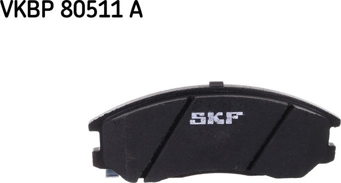 SKF VKBP 80511 A - Тормозные колодки, дисковые, комплект www.autospares.lv