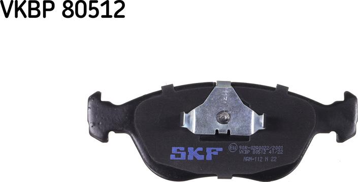 SKF VKBP 80512 - Brake Pad Set, disc brake www.autospares.lv