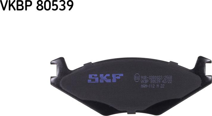 SKF VKBP 80539 - Тормозные колодки, дисковые, комплект www.autospares.lv