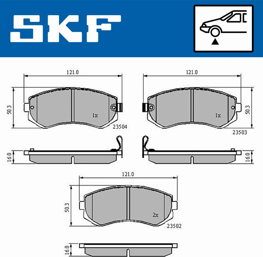 SKF VKBP 80535 A - Bremžu uzliku kompl., Disku bremzes autospares.lv