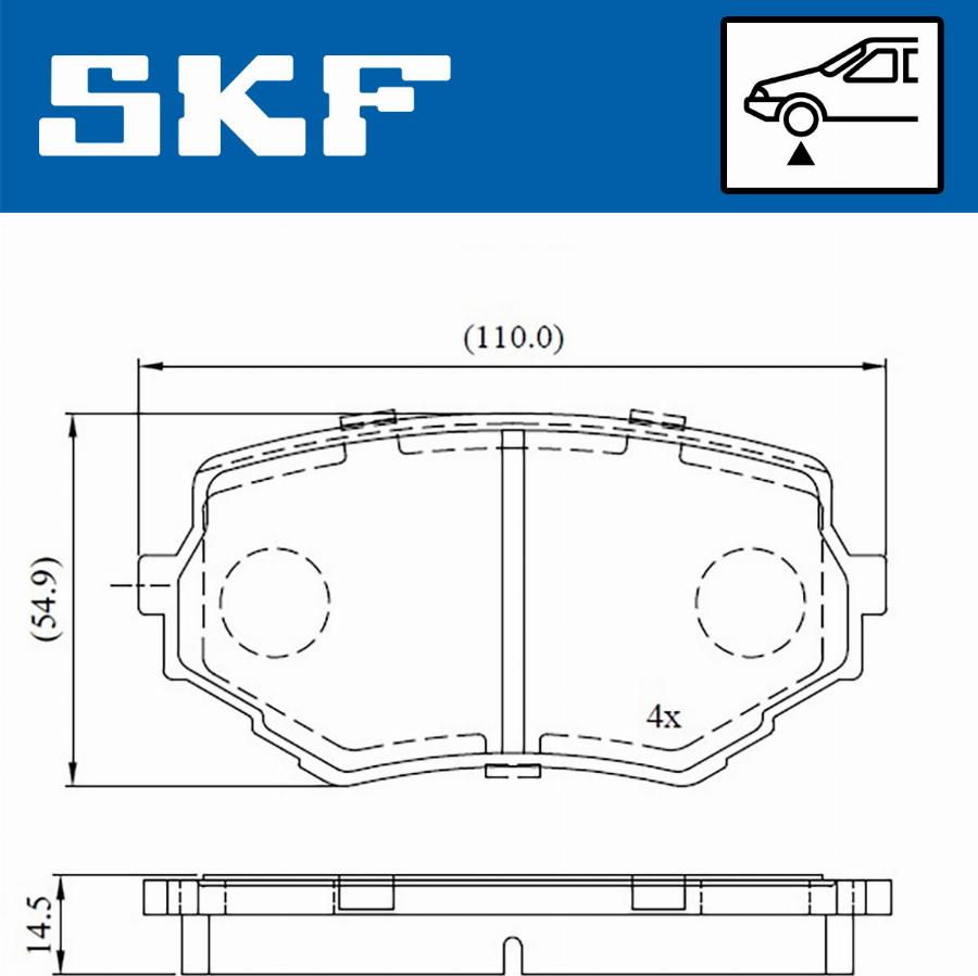 SKF VKBP 80531 A - Тормозные колодки, дисковые, комплект www.autospares.lv