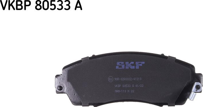 SKF VKBP 80533 A - Тормозные колодки, дисковые, комплект www.autospares.lv