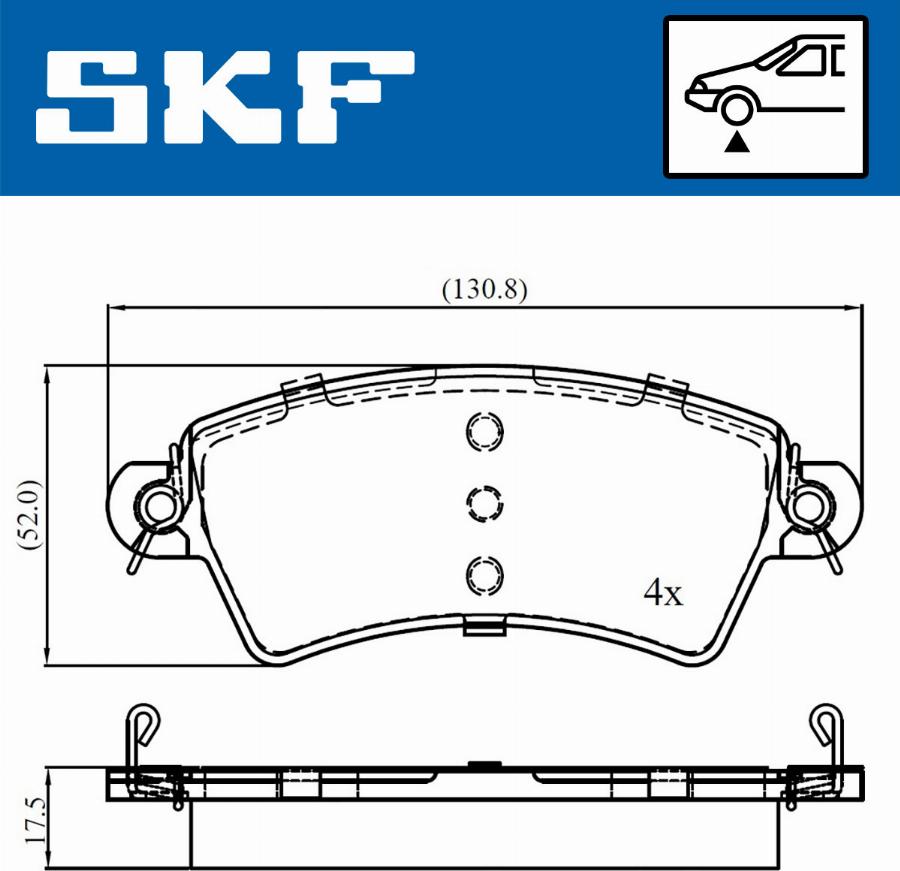 SKF VKBP 80525 - Bremžu uzliku kompl., Disku bremzes www.autospares.lv