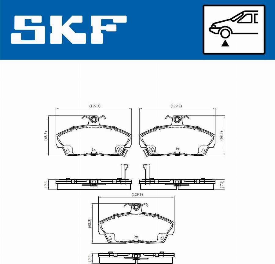 SKF VKBP 80577 A - Bremžu uzliku kompl., Disku bremzes www.autospares.lv