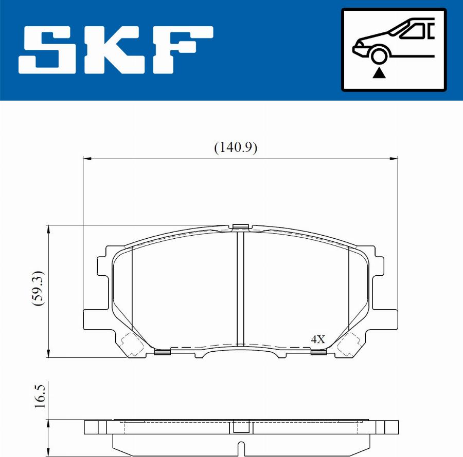 SKF VKBP 80693 - Bremžu uzliku kompl., Disku bremzes autospares.lv