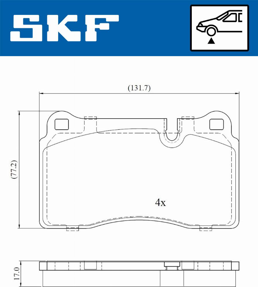 SKF VKBP 80609 - Bremžu uzliku kompl., Disku bremzes www.autospares.lv