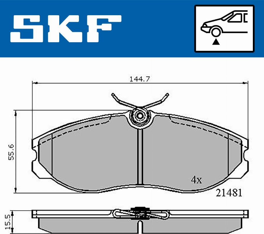 SKF VKBP 80603 - Bremžu uzliku kompl., Disku bremzes www.autospares.lv