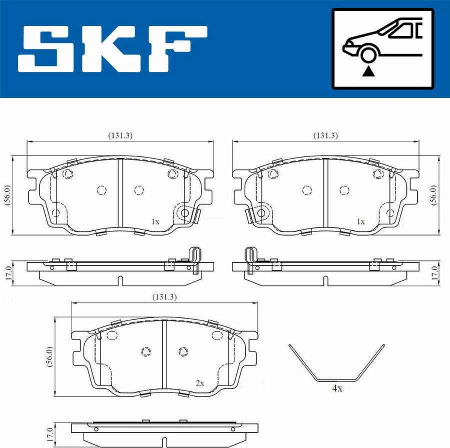 SKF VKBP 80619 A - Bremžu uzliku kompl., Disku bremzes www.autospares.lv