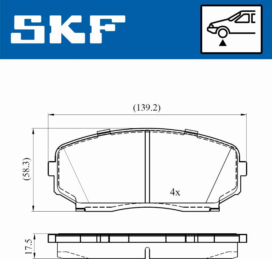 SKF VKBP 80612 A - Bremžu uzliku kompl., Disku bremzes www.autospares.lv