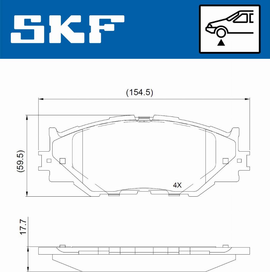 SKF VKBP 80684 - Bremžu uzliku kompl., Disku bremzes www.autospares.lv