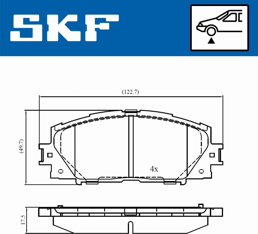 SKF VKBP 80680 - Bremžu uzliku kompl., Disku bremzes autospares.lv