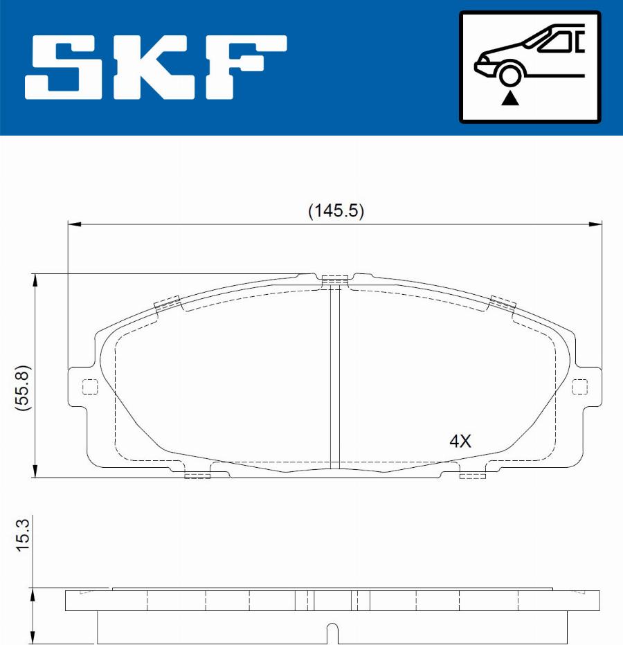 SKF VKBP 80688 - Bremžu uzliku kompl., Disku bremzes autospares.lv