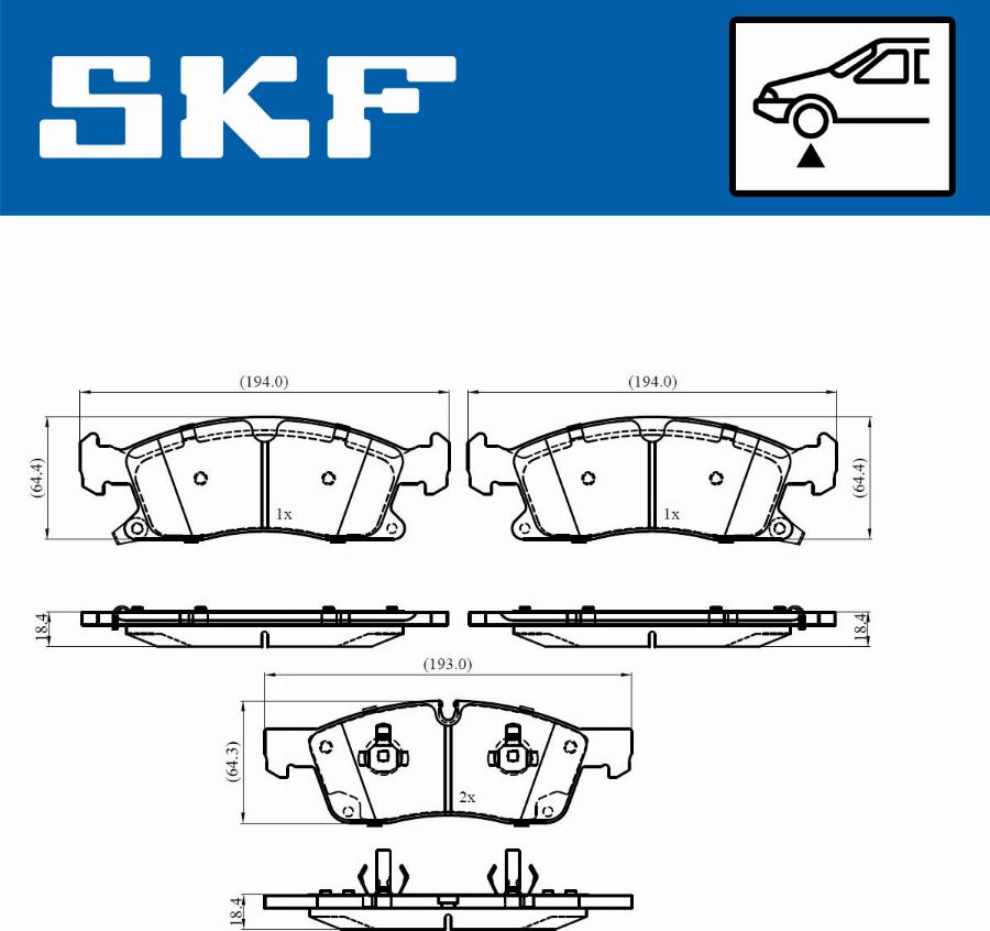 SKF VKBP 80639 A - Bremžu uzliku kompl., Disku bremzes www.autospares.lv