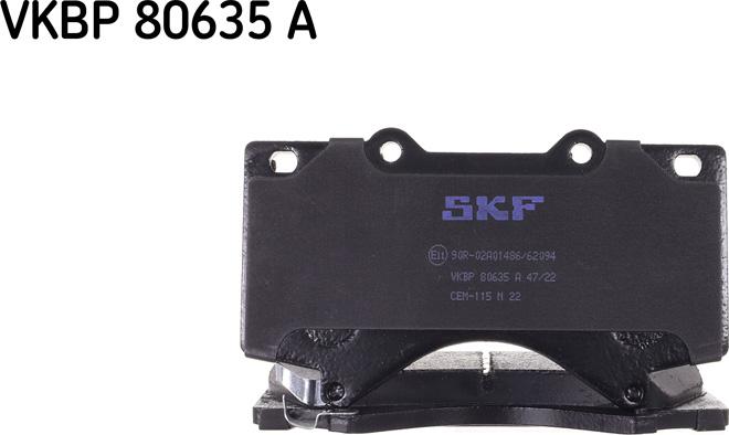 SKF VKBP 80635 A - Brake Pad Set, disc brake www.autospares.lv