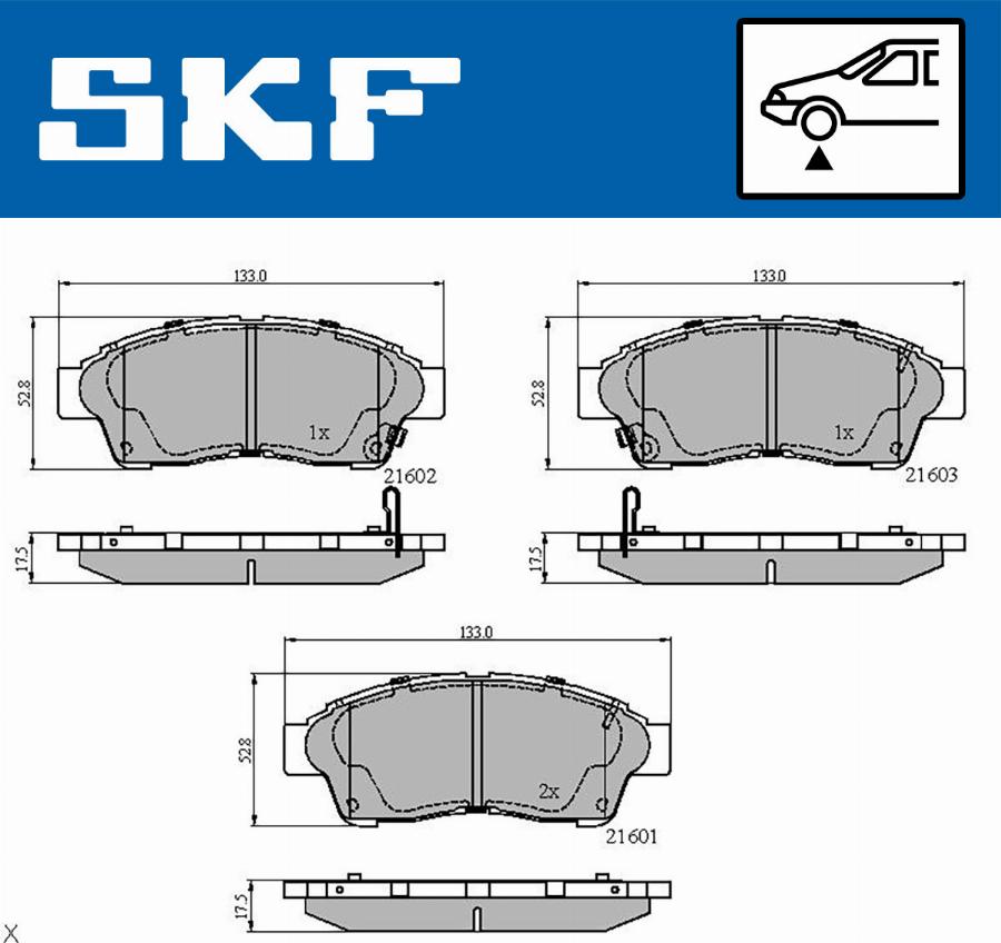 SKF VKBP 80638 A - Тормозные колодки, дисковые, комплект www.autospares.lv