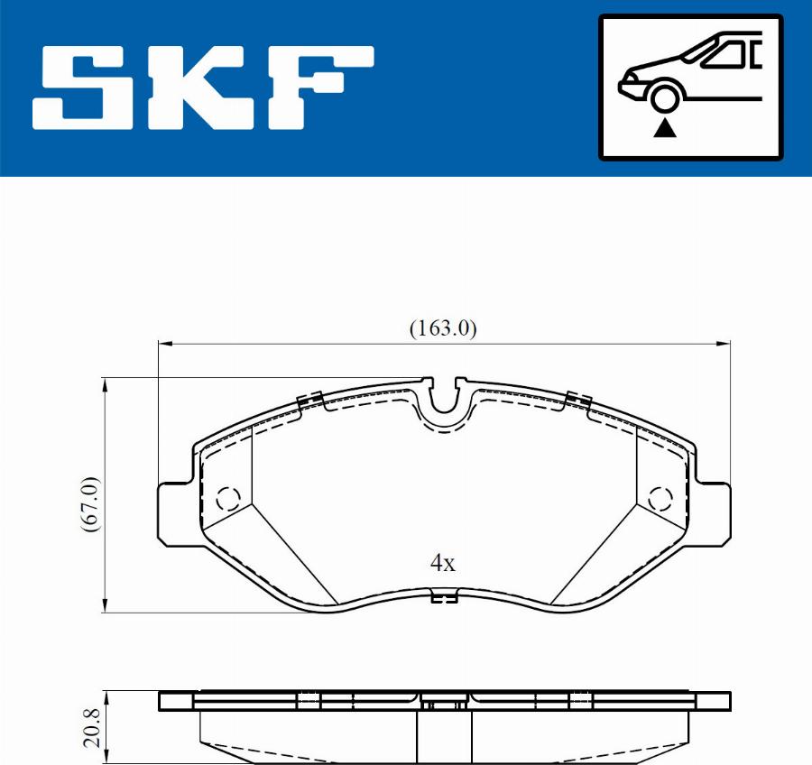 SKF VKBP 80633 E - Bremžu uzliku kompl., Disku bremzes autospares.lv