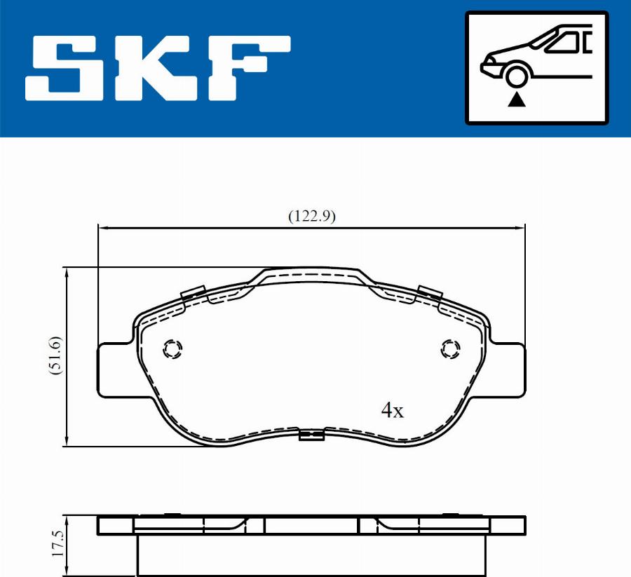 SKF VKBP 80677 - Bremžu uzliku kompl., Disku bremzes www.autospares.lv