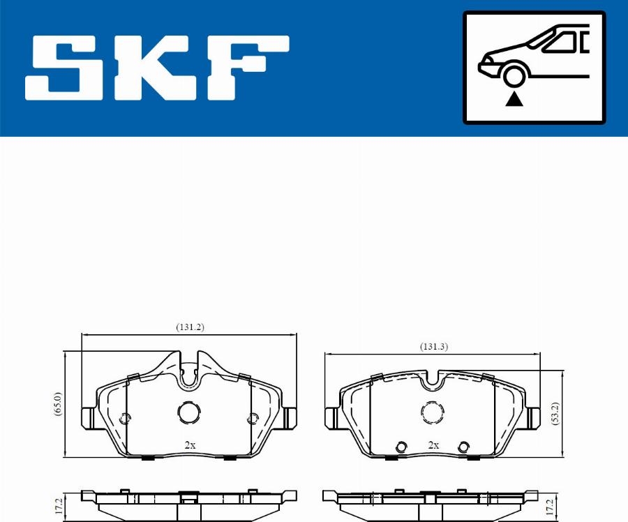 SKF VKBP 80093 - Bremžu uzliku kompl., Disku bremzes www.autospares.lv