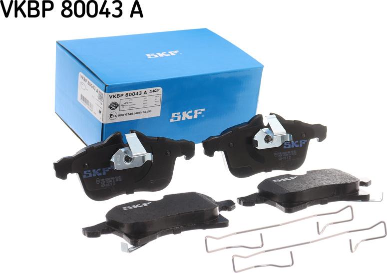 SKF VKBP 80043 A - Bremžu uzliku kompl., Disku bremzes autospares.lv