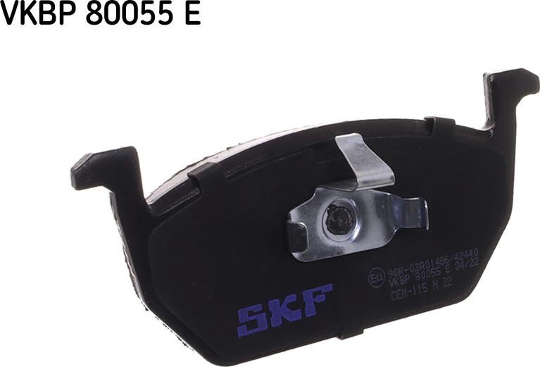 SKF VKBP 80055 E - Тормозные колодки, дисковые, комплект www.autospares.lv