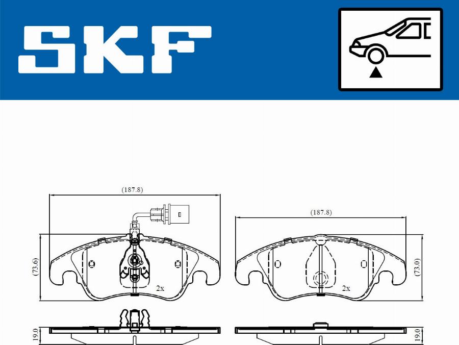 SKF VKBP 80053 E - Bremžu uzliku kompl., Disku bremzes www.autospares.lv