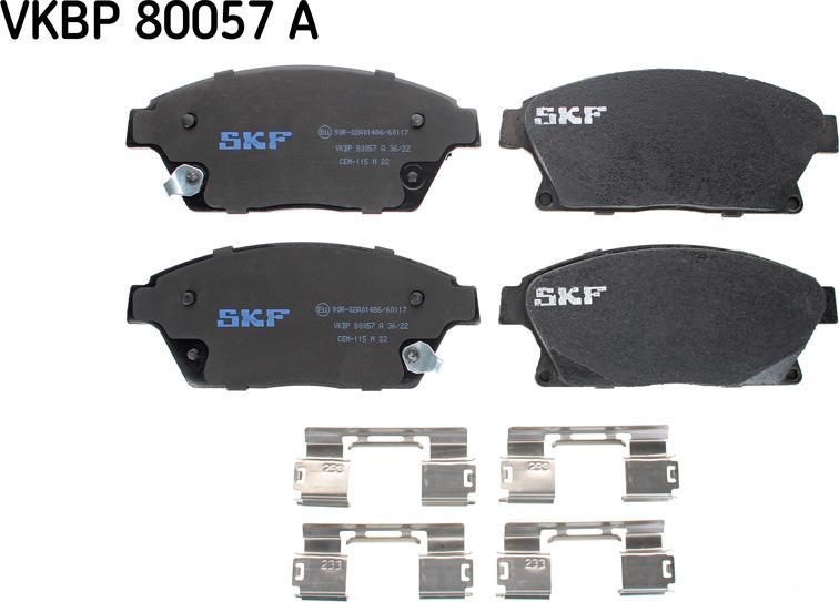 SKF VKBP 80057 A - Bremžu uzliku kompl., Disku bremzes autospares.lv